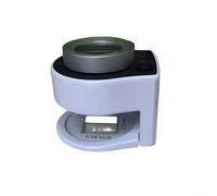 Loupe de poche LED grossissante 30x pour mesure de précision des pierres précieuses et herbes (blanc)