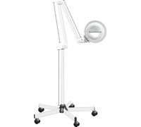 Loupe de sol avec lampe, grossissement 5x, bras réglable, tube fluorescent à faible consommation d'énergie, blanc