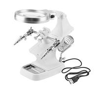 Loupe De Soudure Multifonctionnelle, Led Aidant La Loupe Soudant Un Outil De RéParation De Rotation à 360 °
