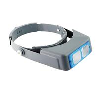 Loupe de support de tête - Lampe frontale LED - Loupe pour montage sur la tête pour la lecture d'artisanat - Lunettes de bijoutier design avec 4 lentilles - Loupe binoculaire pour le travail en