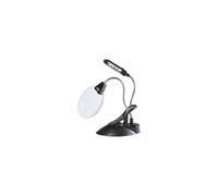 Wedo 27175201 Loupe de table à éclairage LED Grossissement 2 + 4 fois Noir
