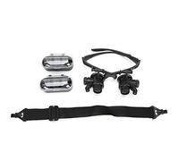 Loupe de tête Loupe à Bandeau LED avec lentille 10x 15x 20x 25x pour la réparation de Montres, la Fabrication de Bijoux, l'électronique, Le Bricolage, lentille en résine Optique