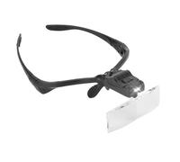 Loupe de type lunettes, serre-tête de loupe avec 5 lentilles Lampe à loupe pour un travail plus étroit Extension de cils Utilisation de tatouage