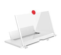 Loupe d'écran 12", Amplificateur de projecteur pour téléphone portable avec rangement coulissant, Compatibilité universelle, Conception pliable