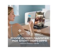 Loupe D'Écran 12 Pouces avec Télécommande , Amplificateur 3D HD pour Téléphone, Écran de Projection pour Films, Jeux Vidéo et Smartphones