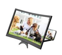 Loupe d'écran de téléphone - 30,5 cm 3D HD | Amplificateur pliable réglable grand écran, support de smartphone pour bureau, voyage, chambre, bureau, canapé, divertissement, lecture, visionnage de