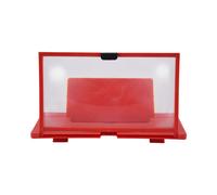 Loupe D'éCran de TéLéPhone Portable 12 Pouces 3D HD Support de Support D'Amplificateur VidéO avec Support de Bureau Pliant Rouge de Jeu de Film