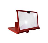 Loupe d'écran de téléphone portable 12 pouces 3D HD vidéo amplificateur support support avec jeu rouge support de bureau pliable