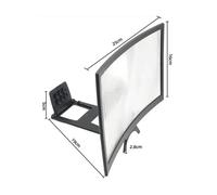 Loupe D'écran De Téléphone Portable 3d,Universelle,Portable,Pliable,Incurvée,Agrandie,Film Pour Smartphone - Type 12 Inches Black-B