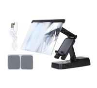 Loupe D'éCran De TéLéPhone Portable, Support Pliable Avec Haut-Parleur Bluetooth 5.0 Pour Films, VidéOs Et Jeux