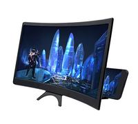 Loupe d'écran pliable 3D incurvée de 30,5 cm avec support pour smartphones ≤ 6,5 pouces, acrylique ABS, haut-parleur BT en option, réduction de la fatigue oculaire