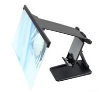 Loupe d'écran pliable de 12" pour téléphone portable avec support amovible, lentille anti-lumière bleue pour réduire la fatigue oculaire pendant les appels vidéo et la visualisation