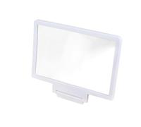 Loupe D'écran pour Téléphone Portable Agrandisseur Blanc en Abs Pvc | Compatibilité Smartphone Mobile, Usage Tourisme Camping, Design Simple et Créatif
