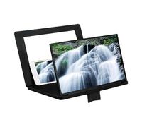 Loupe d'écran pour téléphone portable - Amplificateur de projecteur portable 3D HD 3D - Angle réglable - Support pliable - Accessoire de visionnage pour film, télévision, jeu, voyage, maison