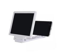 Loupe D'écran pour Téléphone Portable, Support Blanc Abs Pvc | Compatible Smartphone, Usage Tourisme et Loisirs, Design Simple et Créatif, Économie D'énergie