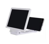 Loupe D'écran pour Téléphone Portable Support Écran Agrandi Blanc | Abs et Pvc, Format Portable, Usage Tourisme et Intérieur, Design Simple et Créatif