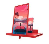 Loupe d'écran universelle horizontale et verticale pour téléphone portable, pour films, vidéos et jeux vidéo (rouge, 25,4 cm)