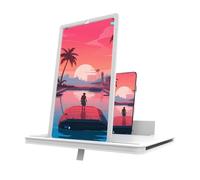 Loupe d'écran universelle horizontale et verticale pour téléphone portable, pour films, vidéos et jeux vidéo (blanc, 25,4 cm)