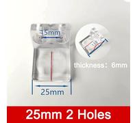 Loupe déflecteur pour scie à table coulissante avec règle de bord - Accessoire compatible avec les machines à bois pour une mesure et un positionnement précis (25 mm, 2 trous)