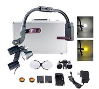 Loupe Dentaire, Lampe Frontale Led Portable Pour Chirurgie Dentaire, Loupe Binoculaire MéDicale 2,5X/3,5X, Lampe Frontale 5 W, éQuipement De Laboratoire,Pour Dentisterie,Bijouterie Ou Loisirs,3.5X