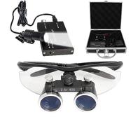 Loupe dentaire,Loupe binoculaire,2.5X 420mm Loupes Chirurgicales Dentaires with LED Headlight, Utilisé en dentisterie, Chirurgie, bijoutier ou Passe Temps, Loupe Portable