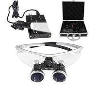 Loupe dentaire,Loupe binoculaire,3.5X 420mm Loupes Chirurgicales Dentaires with LED Headlight, Utilisé en dentisterie, Chirurgie, bijoutier ou Passe Temps, Loupe Portable