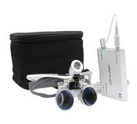 Loupe dentaire professionnelle à LED - Loupes chirurgicales - Loupes binoculaires - Loupe frontale - 3,5 x 420 mm