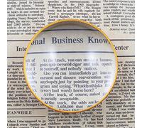 Loupe dôme grossissante 5x 60 mm sans distorsion - Forme ronde - Presse-papier - Aide à la lecture de livres - Petites cartes imprimées, journaux, bible, dégénérescence maculaire - Cadeau