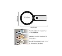Loupe éclairante 30x, loupe de poche éclairée