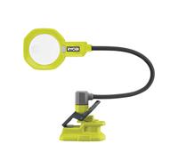 Ryobi Lampe loupe LED 18V ONE+ RML18-0 – Flexible 40 cm, tête orientable, pince, loupes x2,25/x5