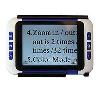 Loupe Electronique Aides à la Lecture Electroniques Numerique Portable Ecran LCD pour Basse Vision 2x-32x Zoom (3.5 Pouces)