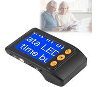 Loupe électronique portable HD avec poignée pliable, grossissement 2 x 25 x et 8 modes de couleur, prend en charge l'enregistrement d'image et lentille 64 degrés pour la lecture et l'écriture Noir