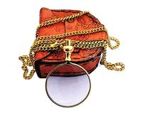 Loupe en laiton, lentille loupe optique avec chaîne monocle pour la lecture de bibliothèque, impression fine, zoom, augmentation de la vision