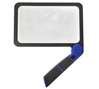 Loupe en verre avec grossissement 5 fois, lentille anti-reflet et lumière LED pour une lecture claire des personnes âgées, dégénérescence maculaire à intensité variable