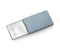 Eschenbach Loupe à main 152122 – Grossissement 4× – Éclairage LED – Lentille 86×54 mm – Bleu