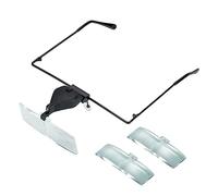 Loupe frontale avec bandeau lumineux pour travaux rapprochés Lentilles interchangeables 1,5 x 2,3. 3. Pour bijoutier Lunettes éclairées pour les loisirs mains libres au sol