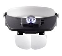 Loupe Frontale Avec Éclairage Led Toolcraft To-5137803 Facteur De Grossissement: 1.2 X, 1.8 X, 2.5 X, 3.5 X Taille De La