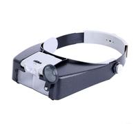 Loupe frontale avec lumière LED, grossissement 1,5X/3X/8,5X/10X, lampe frontale réglable pour la réparation de montres et la fabrication de bijoux