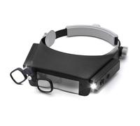 Loupe frontale - FISHTEC - Clear Light - Grossissement X1,5-X17 - 2 LEDs - Visière orientable