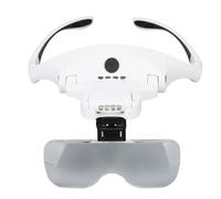 Loupe Frontale LED Rechargeable Mains Libres avec 4 Éclairages et 5 Lentilles Détachables pour Travaux Manuels Lecture Rapprochée Bijouterie Précision