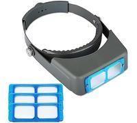 Loupe frontale professionnelle à double lentille pour bijoux, visière de lecture, loupe binoculaire en verre opitcal avec grossissement 1,5 x 2 x 2,5 x 3,5 x pour réparation, travaux manuels