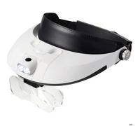 Toolcraft Loupe frontale TO-5137806 Éclairage LED Grossissement 1.0–3.5x Lentille 107×48 Blanc/Noir