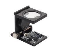 Loupe grossissante 10X pliable portable avec lumière