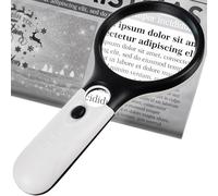 Loupe grossissante avec éclairage LED 2 lentilles Loupe de Lecture 30 x 22670