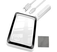 Loupe Grossissante avec Lumière LED 4X Rechargeable - Pratique pour la Lecture des Journaux et Les Personnes Âgées Malvoyantes