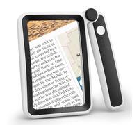 Loupe grossissante x5, Grande loupe améliorée pour la Lecture, LED à intensité Variable, loupe de Poche légère pour Personnes âgées, lisant des Livres, journaux, Petits caractères, Noir