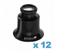 ""Loupe Horloger Double Lentilles x12 Bergeon Réparation Montre 1 Loupe Double Noir Loupe Monoculaire Bijoutier Double""