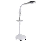 Loupe Lampadaire Lampe de Sol Lampe avec loupe Hauteur Réglable Beauté Lumière 8X Loupe Lampadaire 360 degrés Roulant Support Lumière pour Tatouage Soins de la Peau(EU)