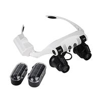 Loupe, Lampe LED, Serre-tête, loupe en Verre avec Lampe, évaluation de Bijoux, lentille réglable 10x, 15x, 20x, 25x, Bras Flexible en col de Cygne