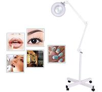 Loupe, Lampe Loupe Pliable 16X sur Pied, Lampe Loupe Ultra Lumineuse pour Salon De Soins De La Peau, Dentiste, Tatouage, Ongles, Cils, Manucure, Inoculation Oculaire